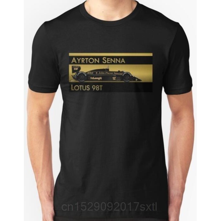 [Preferred Boutique] 100% Cotton Tay Ngắn Ayrton Senna Lotus 98T Ayrton Senna Logo Áo Thun Nam Size 