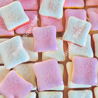  Sugar Squishy Hồng   Trắng Bánh mì nướng dính Squishy tăng chậm 
