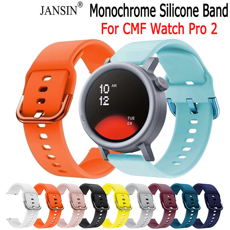 jansin Dây đeo silicon cho CMF Watch Pro 2 Dây đeo thay thế Dây đeo đồng hồ cho cmf watch pro2 Dây đ