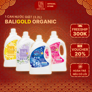 Nước Giặt Xả Bali Gold Organic công nghệ Hàn Quốc 3.2 Lít (1 can 3.2 Lít) Dịu Nhẹ, Đậm Đặc, Lưu Hương Lâu