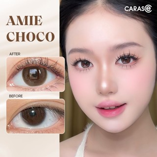 Kính áp tròng khoá ẩm 8H 3 Tháng Màu Nâu Chocolate CARASE, Lens cận B AMIE CHOCO (1 bên mắt)