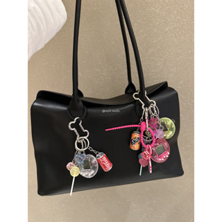 Ins Niche Sáng Tạo Máy Chơi Game Dopamine Màu Kẹo Soda Túi Mặt Dây Chuyền Xe Móc Khóa Cặp Đôi Quà Tặng