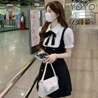  Váy bodycon siêu dễ thương có cổ thắt nơ - áo sơ mi đen cho mùa hè váy babydoll cơ bảnthời trang nữ 