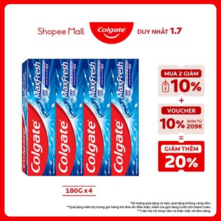 Bộ 4 Kem đánh răng Colgate Maxfresh ULTRA FREEZE the mát gấp 10X 180g/tuýp