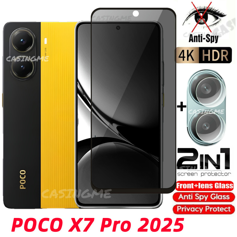 POCO X8 Pro 2026 Kính cường lực riêng tư Chống gián điệp Full Cover Bảo vệ màn hình Chống Peek Phim 