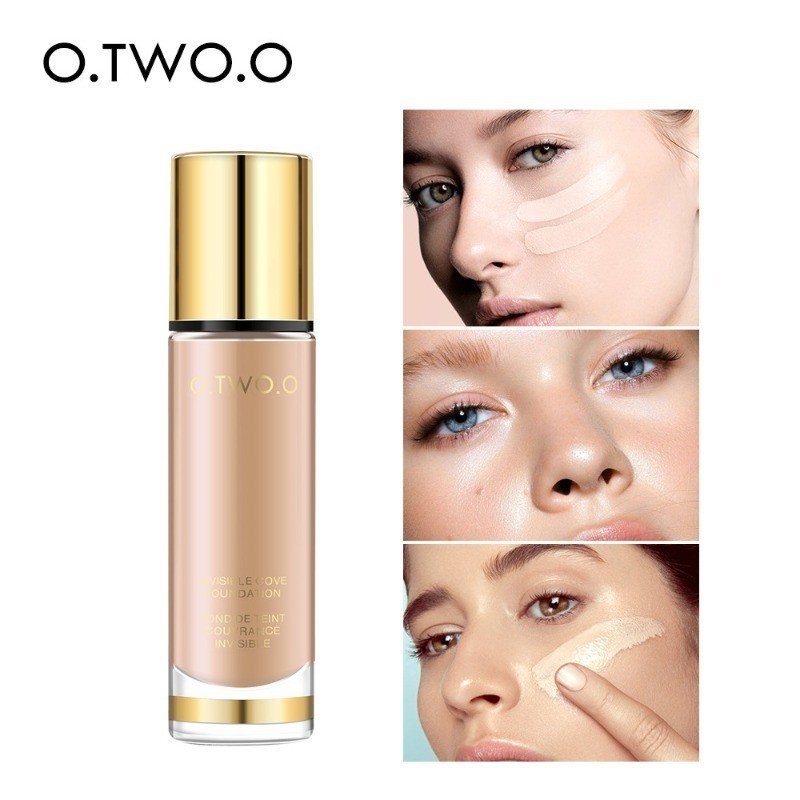 O.TWO.O Gold Natural Makeup Hold Liquid Foundation Soft Mist Kem che khuyết điểm Kem bb