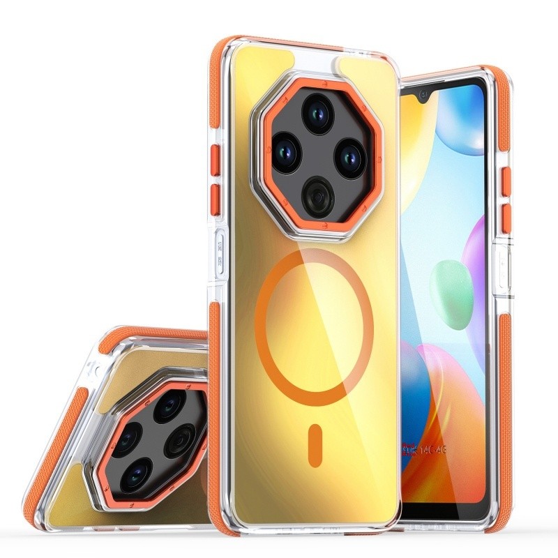 Ốp điện thoại mờ từ tính Laser Aurora cho Xiaomi 14T Pro 14T Redmi 14C 13C Note14 13 Pro Plus 5G Vỏ 