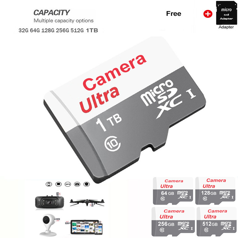Thẻ Micro SD Class10 TF 1TB 32GB 64GB 128GB 256GB 512GB 1TB thẻ nhớ cho bàn điện thoại samrt PC Camera