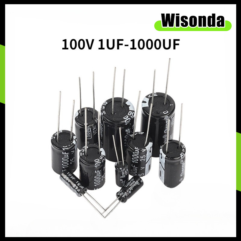 Bộ 50 Tụ Điện 100V 1uF-1000UF Nhôm Điện Phân Tụ 1uF 10uF 22uF 47uF 100UF 220UF 330UF 470UF 680UF 100