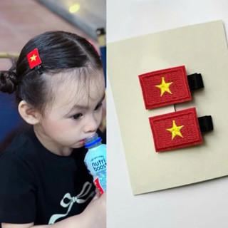 Kẹp tóc lá cờ tổ quốc Việt Nam, kẹp tóc cờ đỏ sao vàng