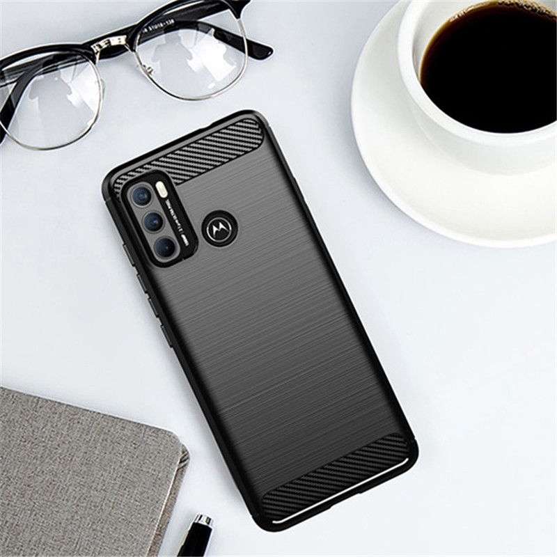Dành Cho Motorola Moto G60 Ốp Lưng Silicon Sợi Carbon Dành Cho Moto G60 G32 G72 G14 G54 G84 E13 E22i