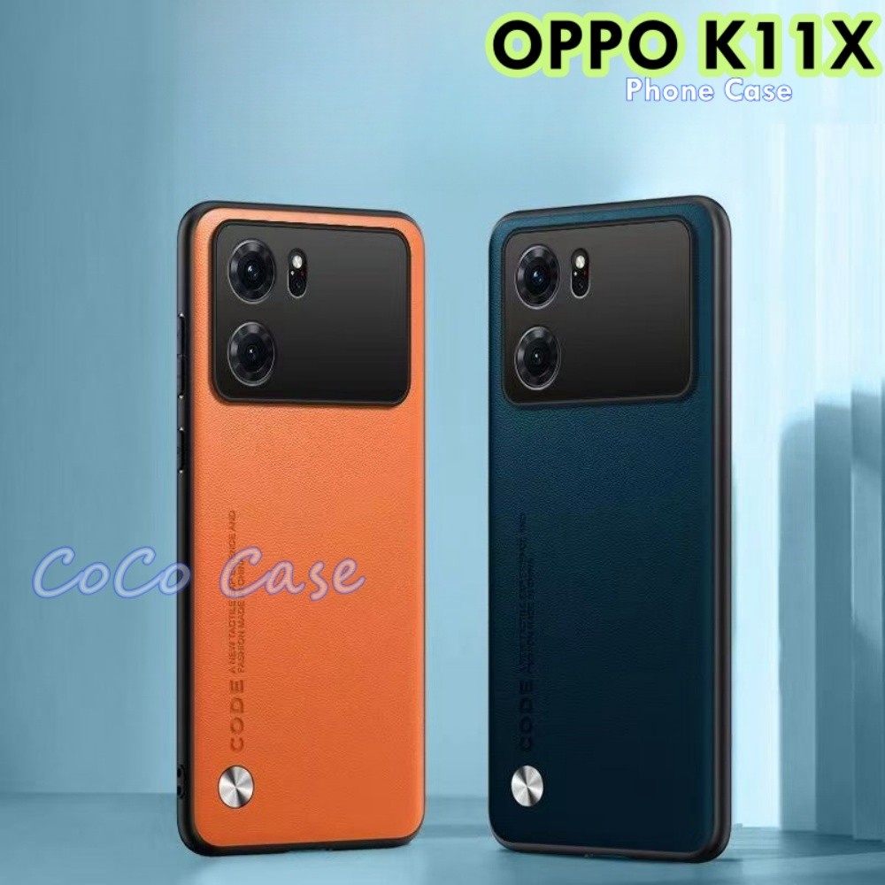[Đổi mới] Dành cho Ốp lưng OPPO K11X Silicone Full Thương mại Vỏ điện thoại cạnh thẳng Vỏ màu xanh l