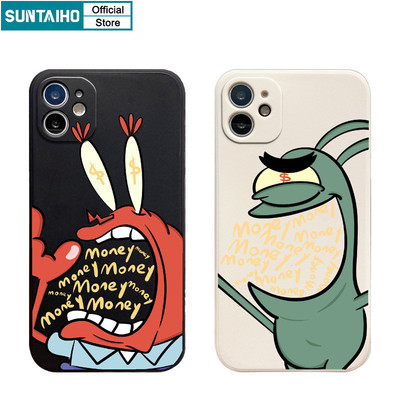 Suntaiho Vỏ Ngộ nghĩnh Nhân Vật Hoạt Hình Họa Tiết Cặp Đôi Ốp Điện Thoại Cho Iphone 16 15 14 13 12 11 Pro Max IP 7 8 Plus Iphon X Xs XR Xs Max Silicon Mềm Cao Cấp Chống Sốc Ốp Lưng