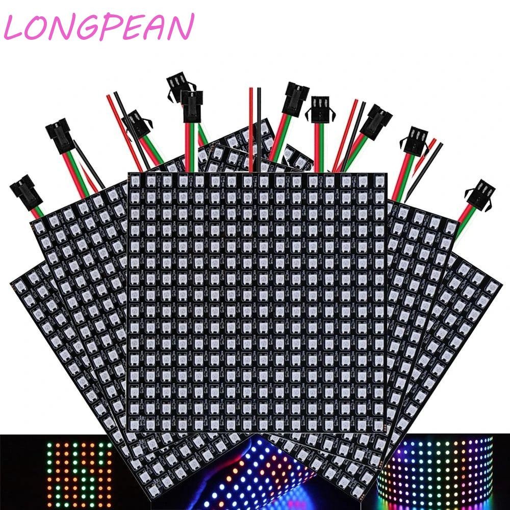 Bảng đèn LONGPEAN Linh hoạt có thể định vị riêng lẻ Đèn LED RGB WS2812B 8x8 16x16 8x32 với đèn bảng 