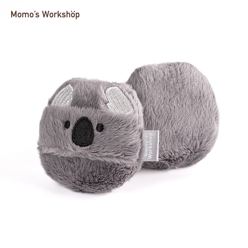Momo's Workshop Animal Series Flocking Portable Puff Koala Long-Fleece Loose Puff