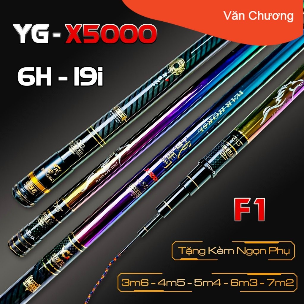 Cần Câu Tay YG X5000 Màu Titan Siêu Đẹp - Đồ Câu Văn Chương