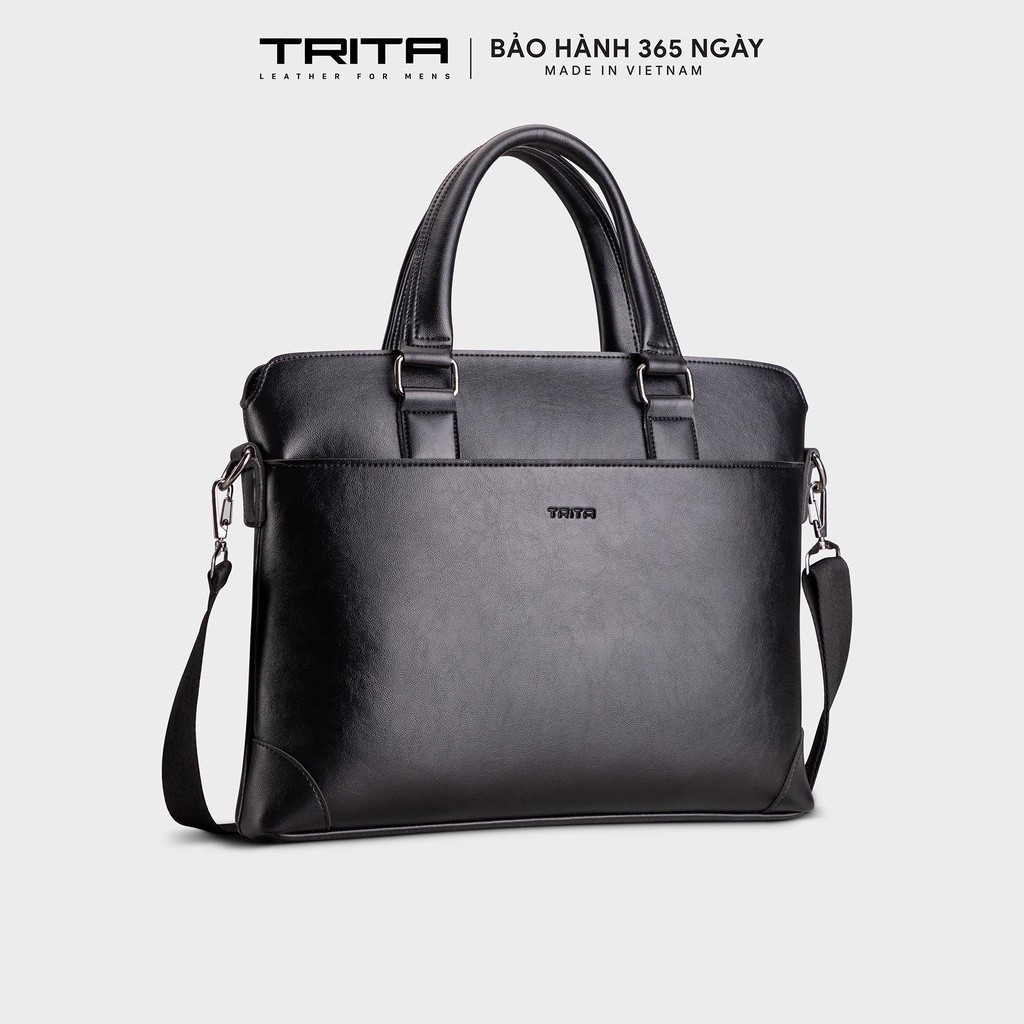 Cặp công sở Trita (Thời trang nam phong cách đựng vừa laptop 14 inch - Cặp da TCA16)