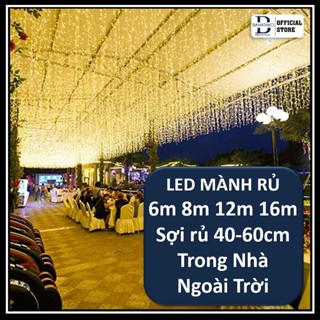  Đèn thả rèm mành rủ 6m 8m 12m 16m mét LED Trang Trí Ngoài Trời Trang Trí Sự Kiện Nhà Cửa Sảnh Quán Cafe 