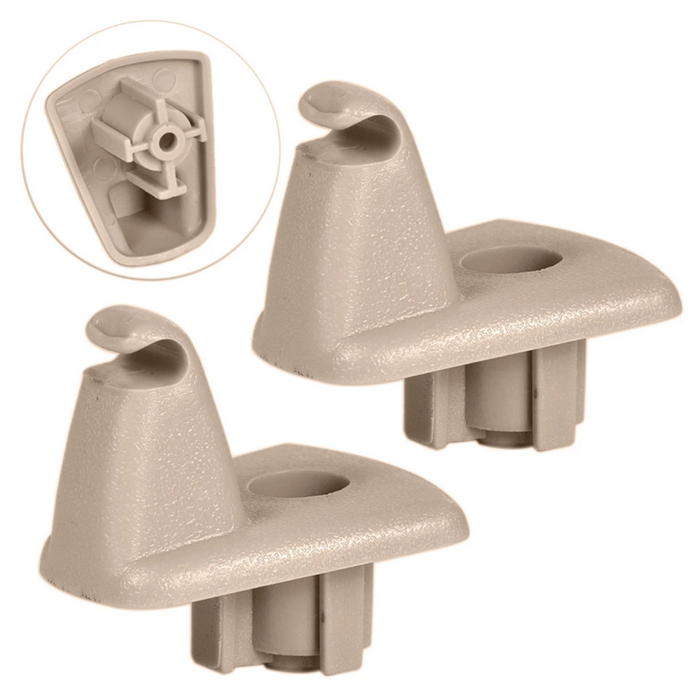 2 Chiếc Màu Be Tấm Che Nắng Giá Đỡ Móc Kẹp 1EJ51BD1AA Cho Chrysler 300 Dodge Sạc Magnum