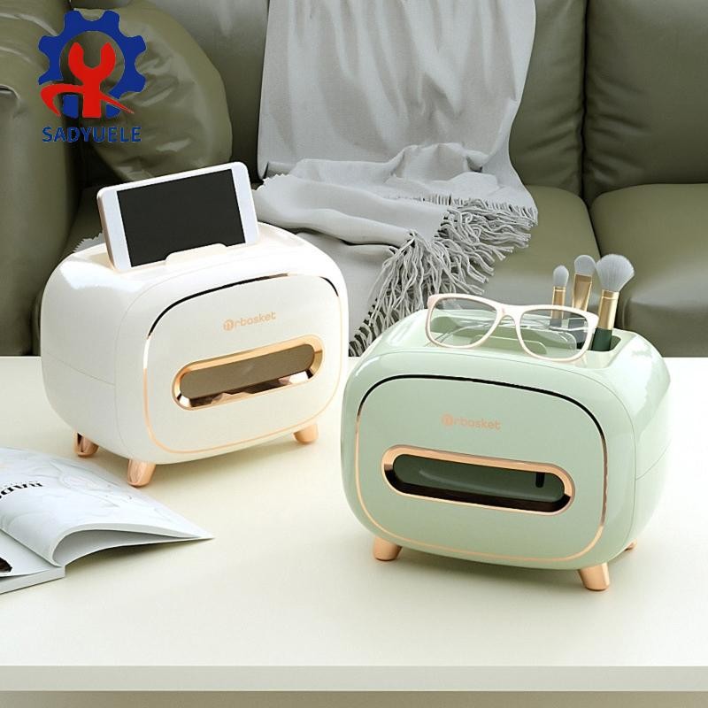 Tissue Box Holder Mobile Phone Makeup Brush Lipstick Ruler Organizer