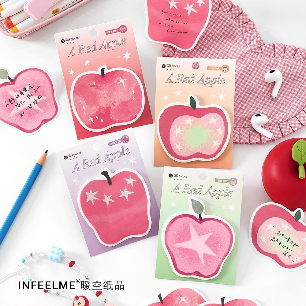 30 Chiếc Trở Lại Trường Giấy Dán Ghi Chú Táo Giấy Dán Giấy Dán Nhiều Màu Sắc Giấy Dán Ghi Nhớ Cho Tr