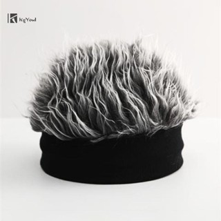  KgYewl Sáng Tạo Tóc Giả Nón Ngộ nghĩnh Tóc Ngắn Dành Cho Nữ Mới Lạ Đường Phố Hip Hop Beanie Mũ Spiked Tóc Giả Ngộ nghĩnh Retro Mới Mũ 