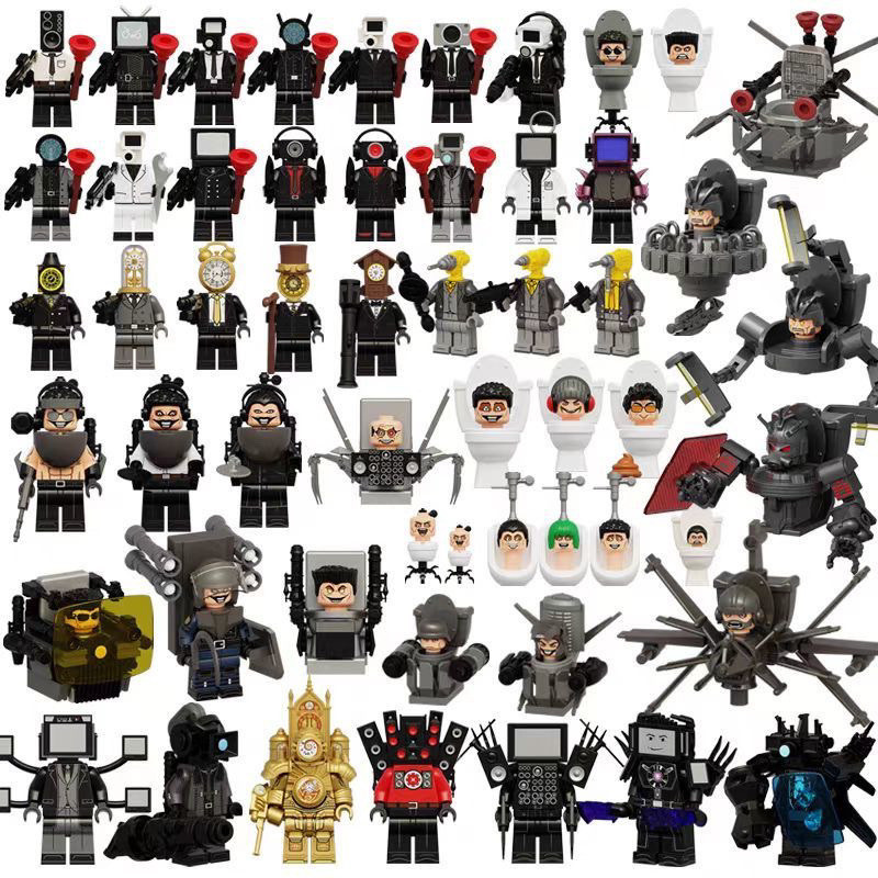 Tương thích với Lego Toilet Man vs Monitor Doll Titan Loa Man và TV Man Hình Lắp Ráp Khối Xây Dựng Đ