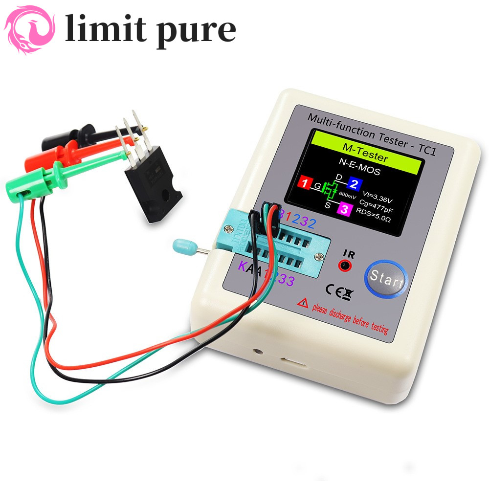 Giới HẠN PURE Multi-meter Transistor Tester Đèn nền MOSFET NPN PNP Triac MOS LCR-TC1 1.8 “TFT Diode 