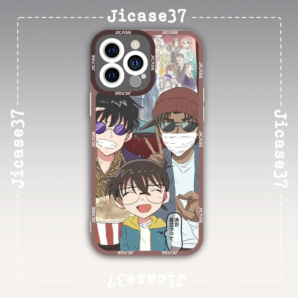 Ốp lưng iPhone Cạnh Vuông Samsung Xiaomi Oppo Anime Họat hình Detective Conan Thám tử lừng danh cona