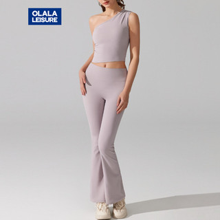 Bộ thể thao Yoga Áo ngực thể thao đơn và quần loe lưng cao
