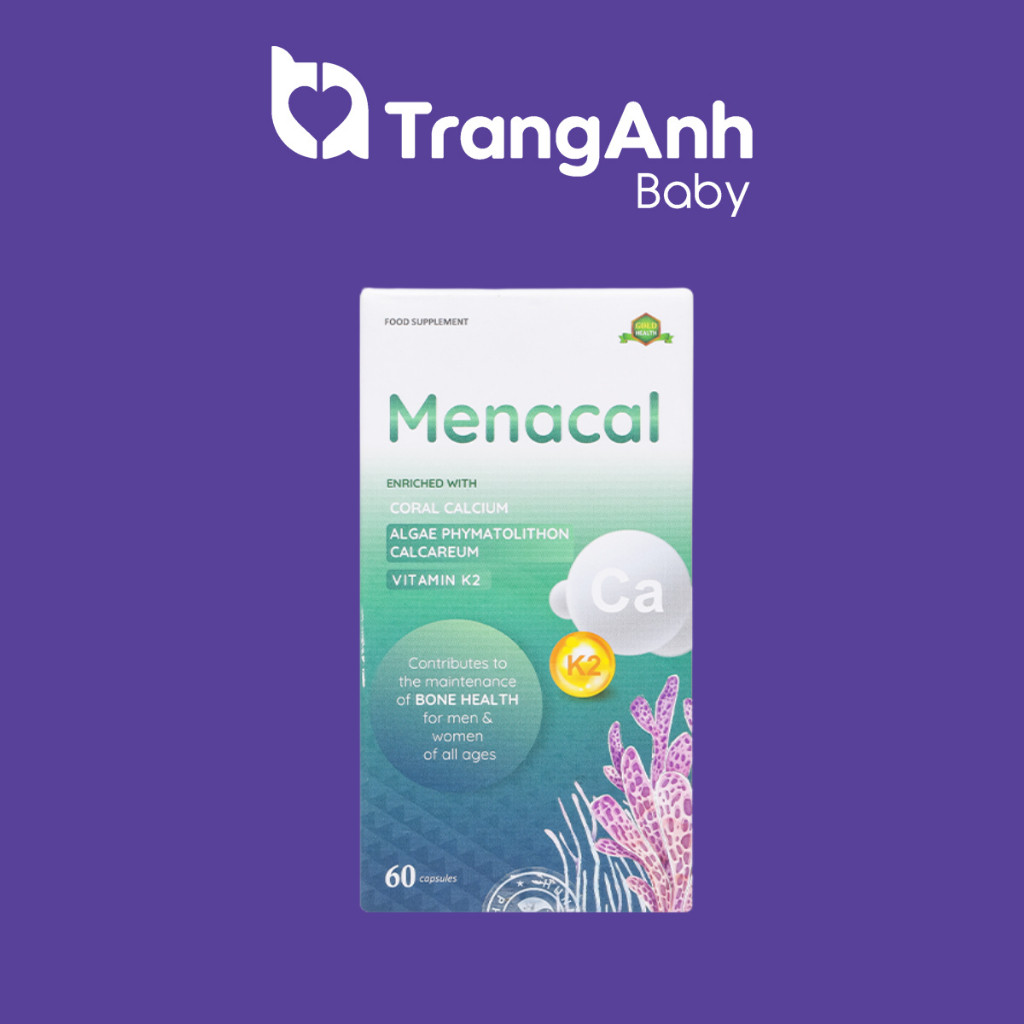 Viên uống bổ sung canxi tảo biển Menacal cho mẹ bầu