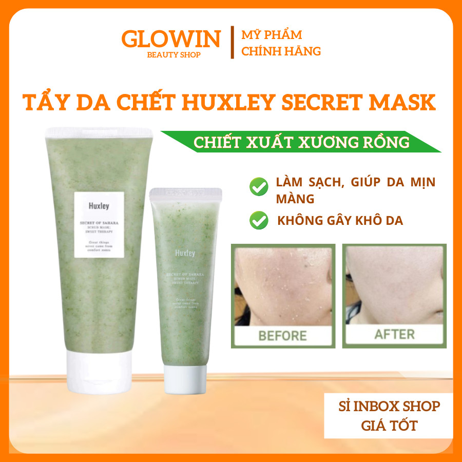 Tẩy Da Chết Dạng Hạt Huxley Sweet Therapy Xương Rồng Tẩy Tế bào Chết Mặt Huxley Làm sạch sâu 30g - G