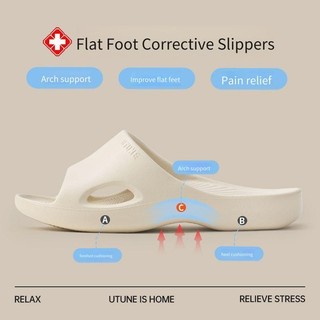 Mới Vòm Hỗ Trợ Dép Nhẹ Cấp EVA Dày Đế Bằng Chân Dép Trong Nhà Dép Tắt Tiếng Chống Trơn Trượt Phòng Tắm Kháng Khuẩn Unisex