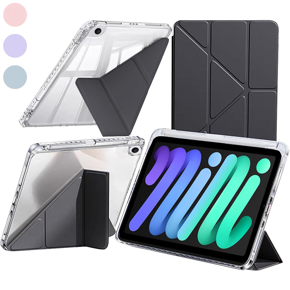 Ốp điện thoại Cho iPad Mini 7 2024, Mini 6, Nhiều Góc Nhìn 6 Trong 1, Ốp điện thoại Trong Suốt Có Gi