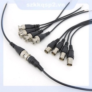 Bnc nam nữ cáp che chắn đầu nối phích cắm Đồng nguyên chất nhảy Q9 giám sát tín hiệu đồng trục đuôi video 19cm VNK2