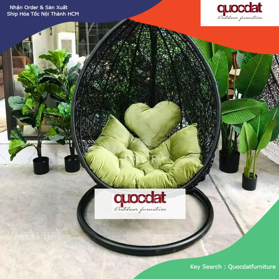 [HÀNG ĐẶT] 001 – Ghế Xích Đu Xuất Khẩu Cao Cấp, Swing Chair Thư Giãn | QuocDatFurniture