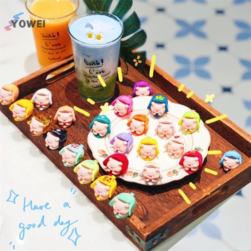 YOWEI Không Lo Âu Heo Mini-beans Series Hộp Mù Nhân Vật Hộp Bí Ẩn Đồ Chơi Trang Trí VN