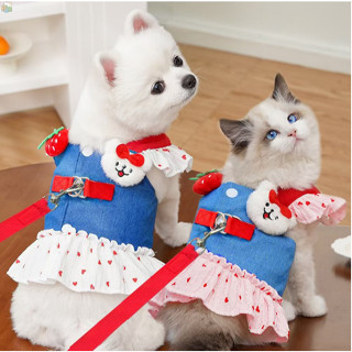 Váy Rin 2 dây mùa xuân và mùa hè cho chó mèo, quần áo cho chó cưng