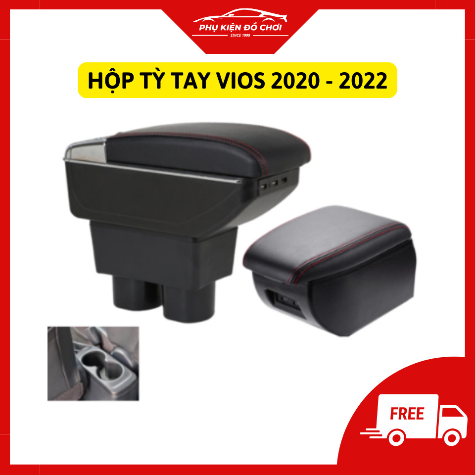 Hộp tỳ tay xe cho TOYOTA VIOS 2020 - 2022 cao cấp tích hợp cổng sạc USB - Bảo hành 12 tháng