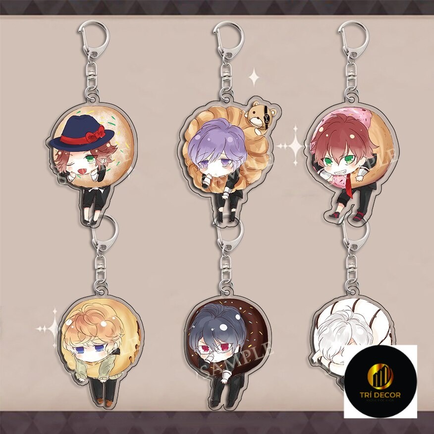 Móc khoá Anime Diabolik Lovers Komori Yui Sakamaki Ayato Kanato Raito Shu Reiji Subaru Phụ Kiện Tran
