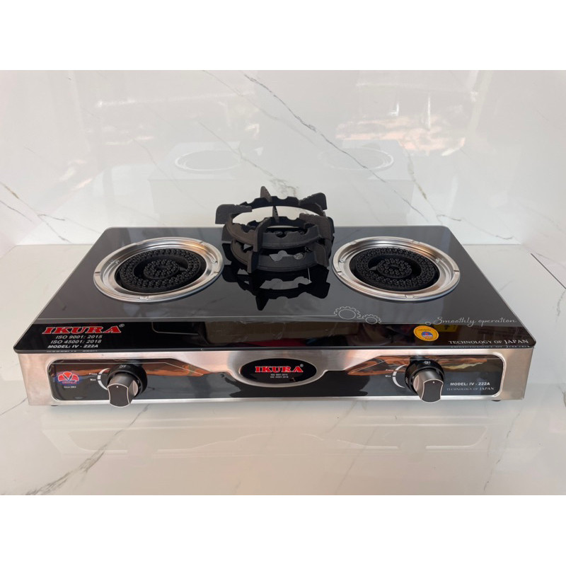 Bếp công nghiệp 2 lò áp thấp Ikura ( dùng van dây gia đình )