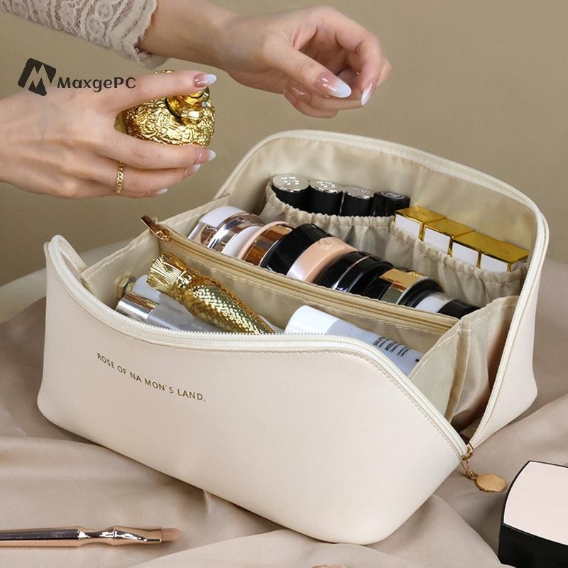 Maxgepc Túi đựng mỹ phẩm du lịch dung tích lớn Túi trang điểm di động dành cho nữ Túi vệ sinh chống nước Túi vệ sinh đa chức năng mới