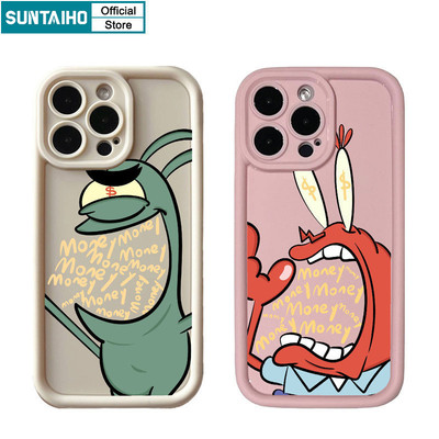 Suntaiho Ngộ nghĩnh Vỏ Điện Thoại Họa Tiết Nhân Vật Hoạt Hình Cho Iphone 16 15 14 12 13 11 Pro Max IP 7 8 Plus Iphon X Xs XR Xs Max Silicone Mềm Cao Cấp Chống Sốc Ốp Lưng