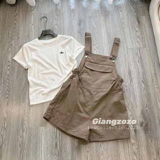 Yếm short jean nữ dáng suông che bụng cực đỉnh – Mặc đi chơi, đi học, siêu hack tuổi
