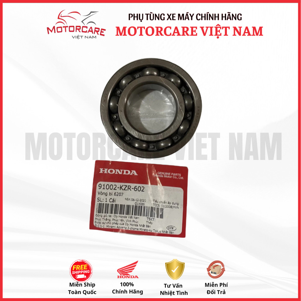 Vòng bi 6207 chính hãng Honda (91002-KZR-602)