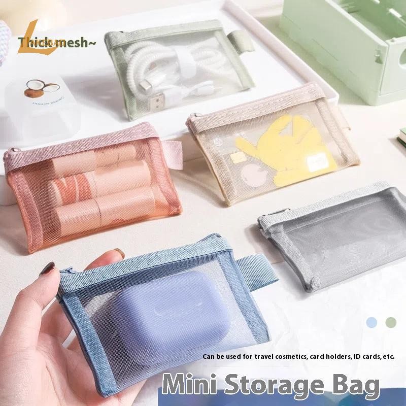 [LAKEBAO] 1 Túi đựng lưới dây kéo di động Ví đựng tiền xu Lưới vuông nhỏ Ví đựng tiền xu Túi đựng đồ du lịch có khóa kéo [MỚI] | BigBuy360 - bigbuy360.vn