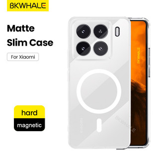  Ốp điện thoại từ tính trong suốt siêu mỏng BKWHALE mờ cho Xiaomi 15 14 13 17 Pro Max 13T Pro Poco F7 F6 X7 Pro K60 K70 K80 Ultra Redmi Note14 Pro + Vỏ cứng chống sốc trong suốt 