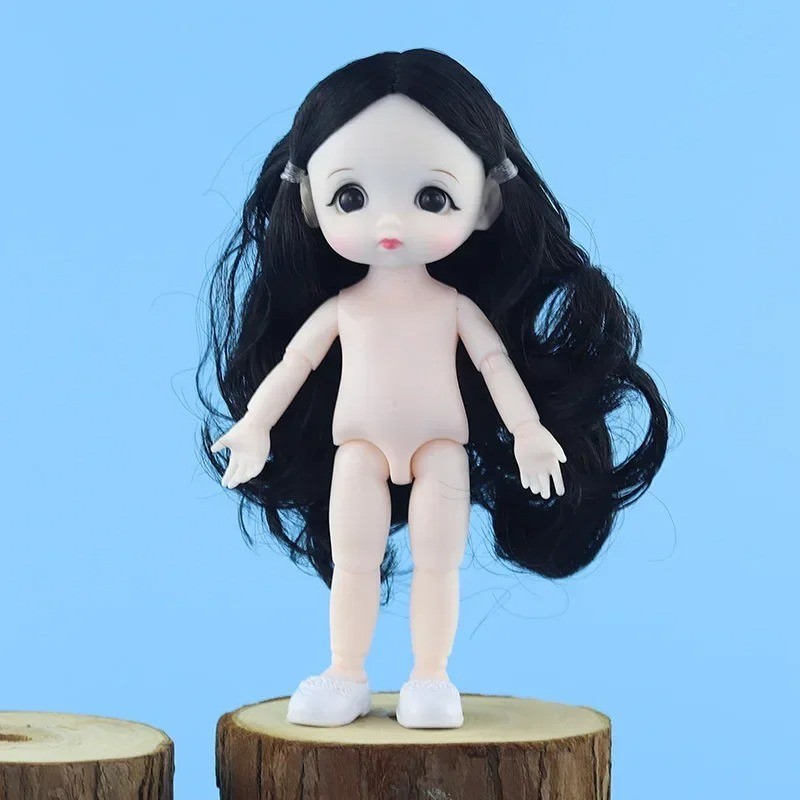 Búp bê bản lề BJD 16cm Nhiều khớp di chuyển Các kiểu tóc khác nhau bằng nhựa cho đồ chơi trẻ em