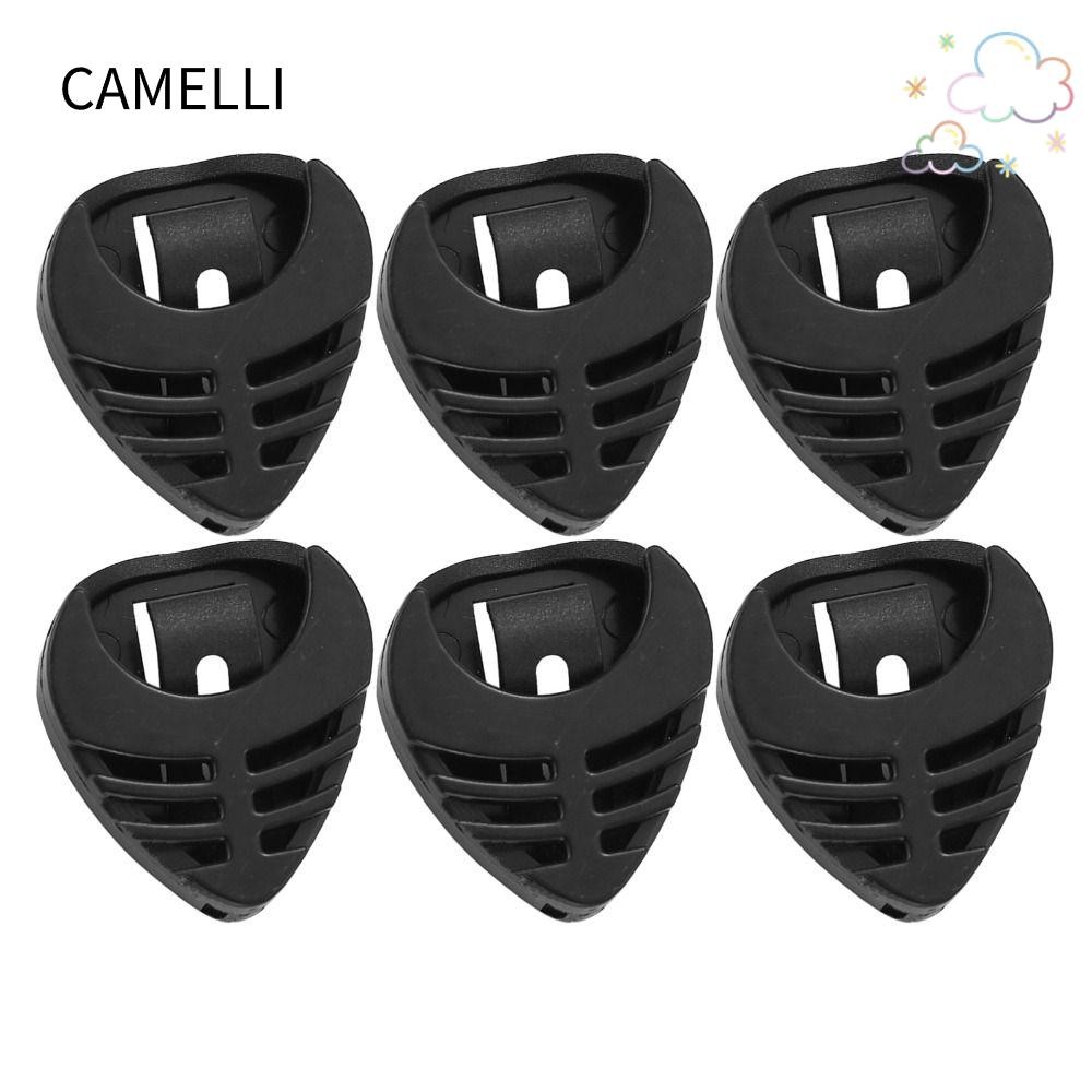 CAMELLI 6 Chiếc Đàn Guitar Pick Holder, Nhựa Đen Dính Đàn Guitar Pick Holder, Dính Đàn Guitar Pick H