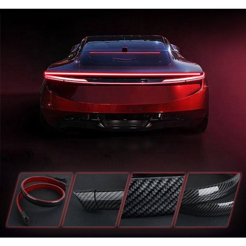 Đuôi cá carbon ô tô kèm led phanh audi muti